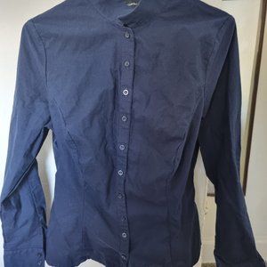 Exclusively Kristen The One and Only Bust-friendly button-up shirt size 14 Navy